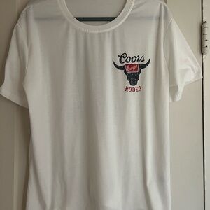 Coors Banquet Rodeo Graphic White Tee